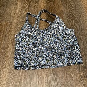 Gilly Hicks Floral Print Top - Blue and Black
